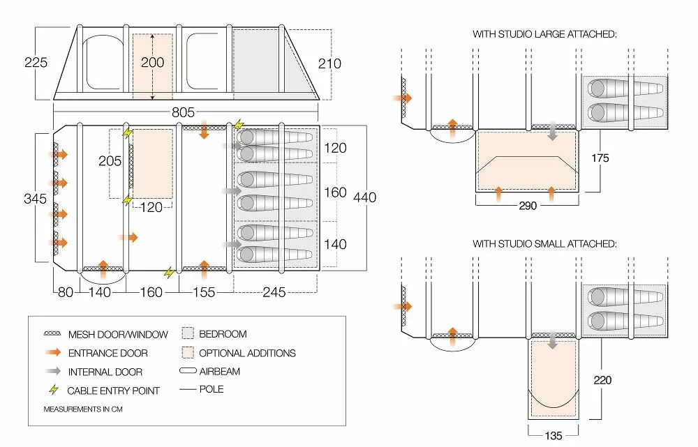 Vango Airbeam Vango Anantara IV 650xl Air Tent (2023) 4 Vango Airbeam Vango Anantara IV 650xl Air Tent (2023) - Image 2