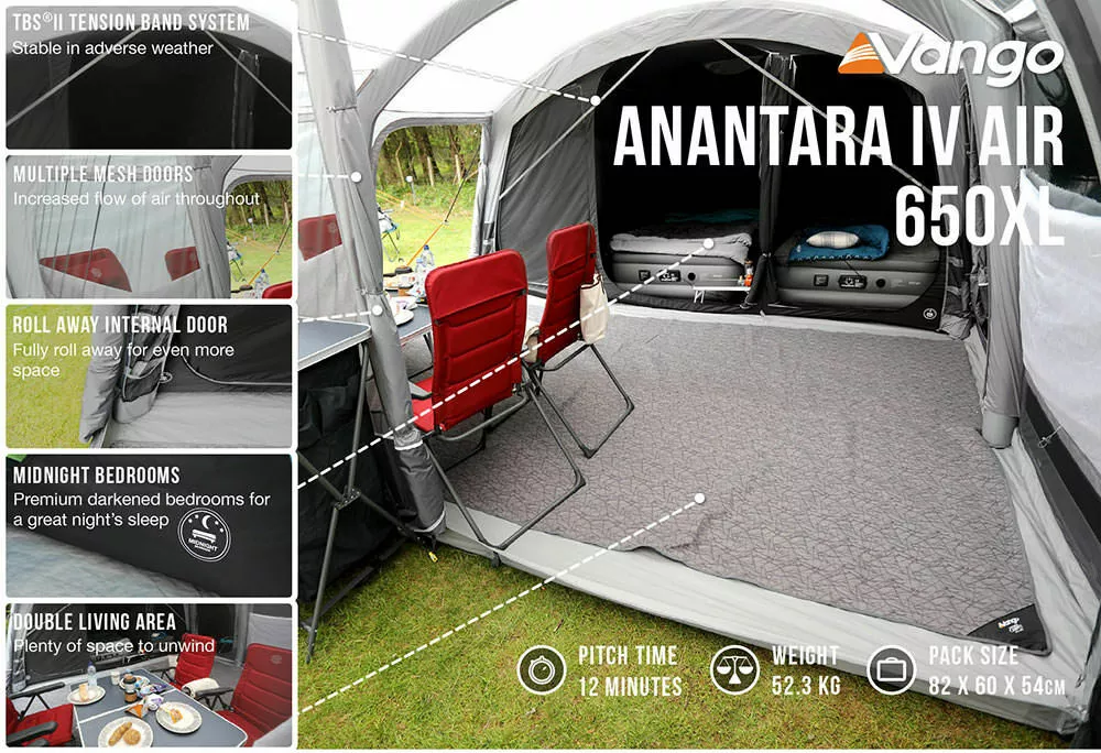 Vango Airbeam Vango Anantara IV 650xl Air Tent (2023) 5 Vango Airbeam Vango Anantara IV 650xl Air Tent (2023) - Image 3