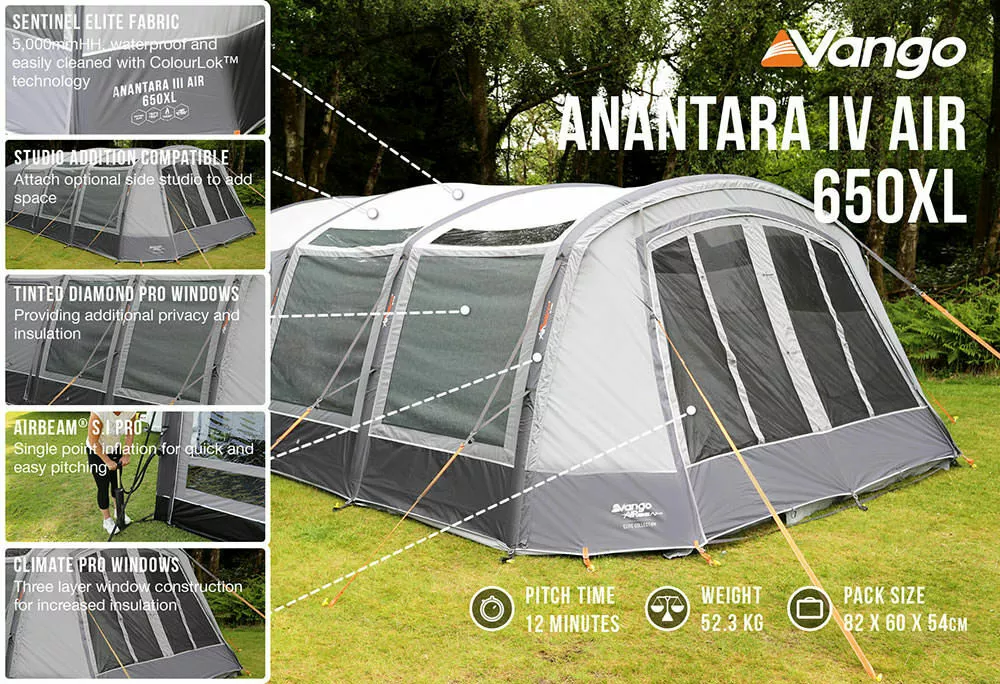 Vango Airbeam Vango Anantara IV 650xl Air Tent (2023) 6 Vango Airbeam Vango Anantara IV 650xl Air Tent (2023) - Image 4