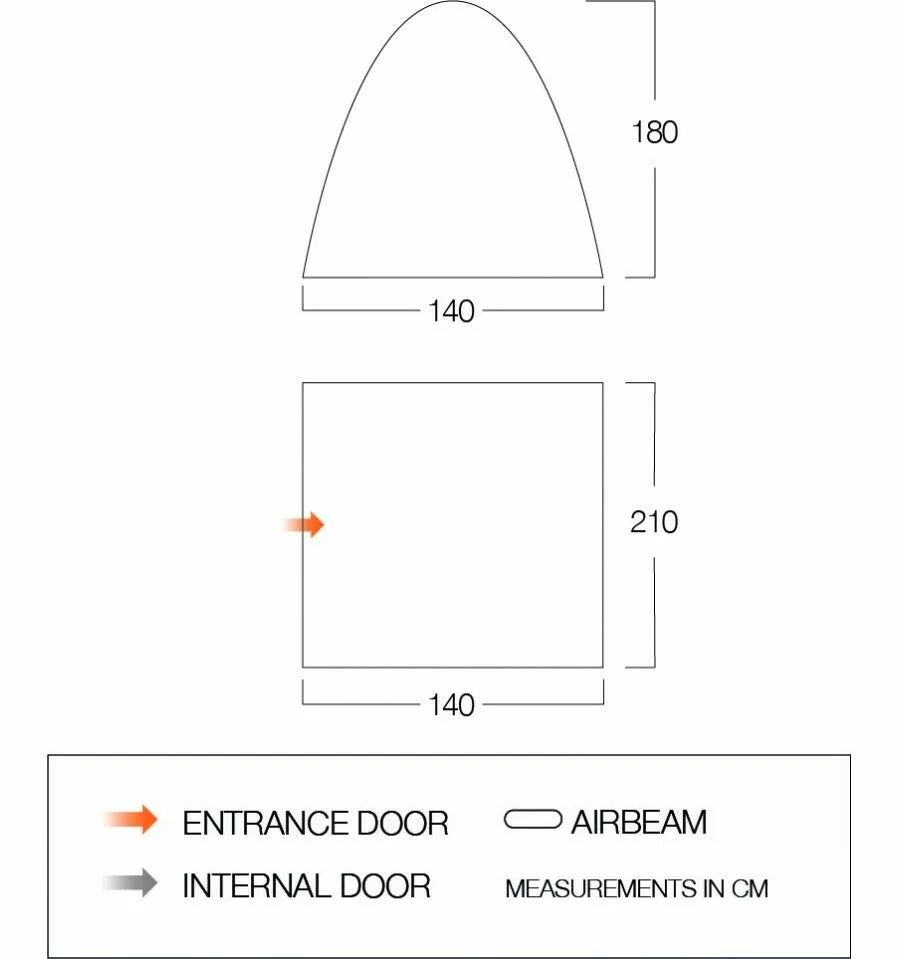 Vango Free-Standing Inner Tent (Midnight) (BR003) 4 Vango Free-Standing Inner Tent (Midnight) (BR003) - Image 2
