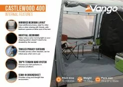 Vango Castlewood 400 Poled Tent Package (2023) 10 Vango Castlewood 400 Poled Tent Package (2023) -Tentify Sales Shop castlewood 400 infographic2