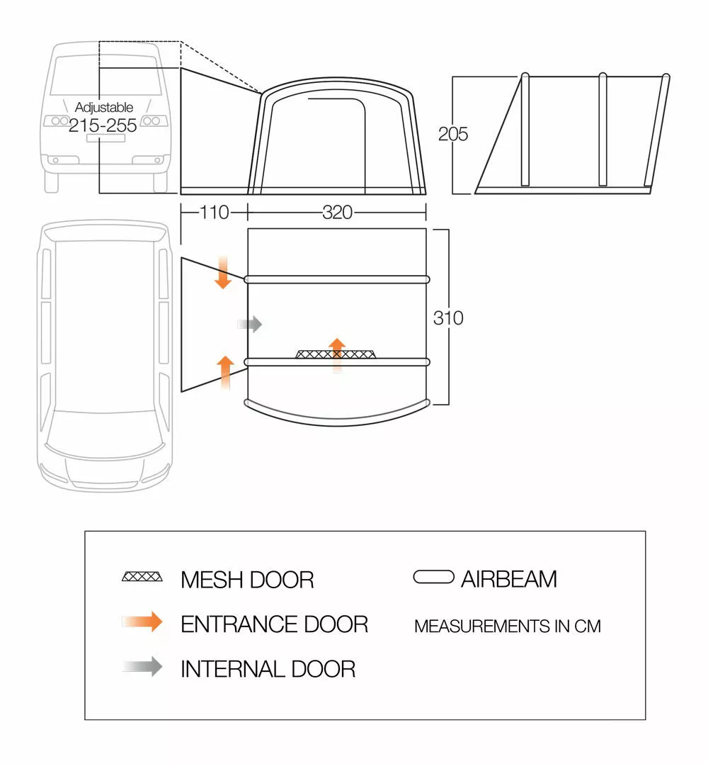 Vango Airbeam Vango Cove II Air Mid Awning (2023) 4 Vango Airbeam Vango Cove II Air Mid Awning (2023) - Image 2