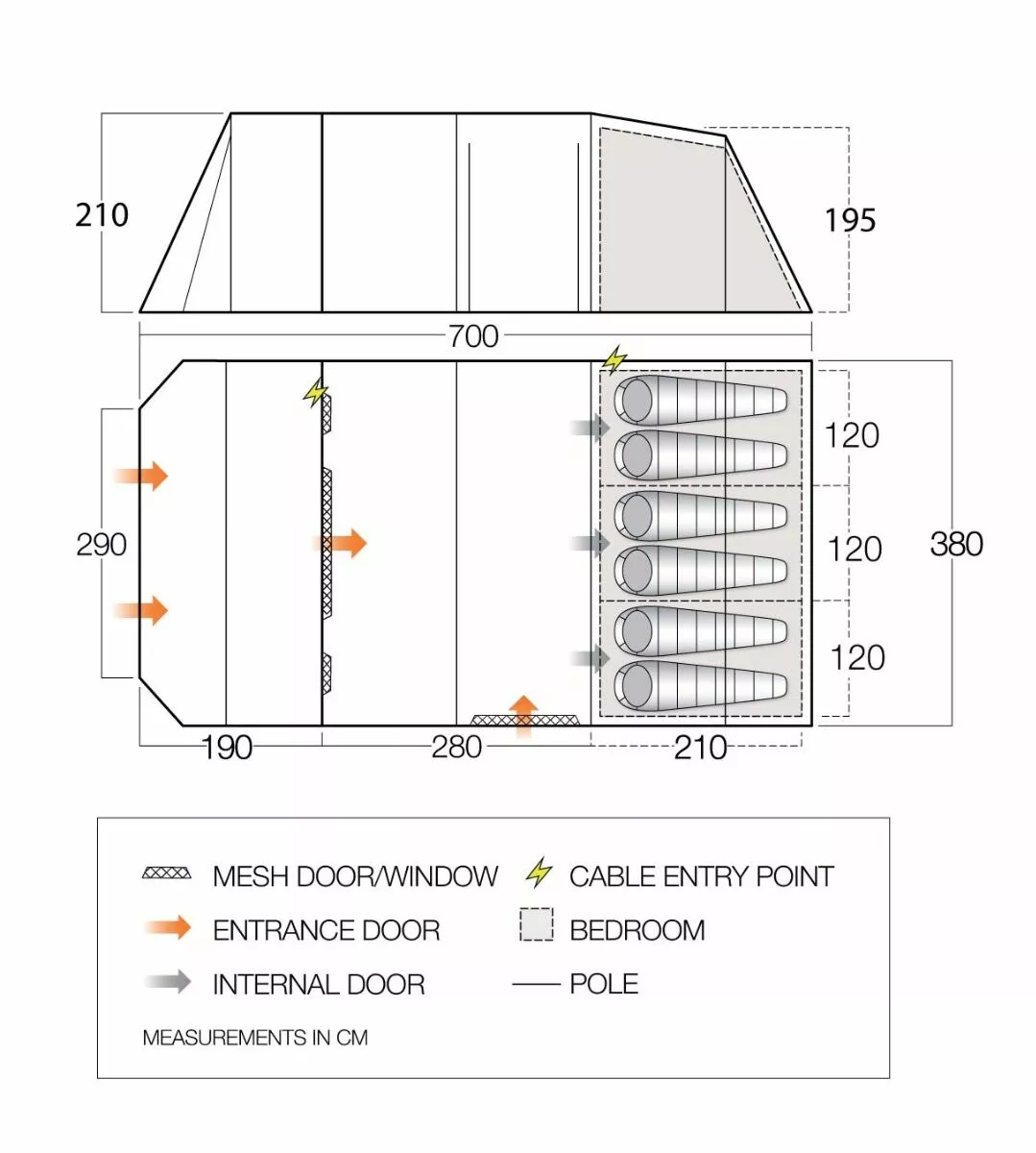 Vango Lismore TC 600XL Poled Tent Package (2023) 4 Vango Lismore TC 600XL Poled Tent Package (2023) - Image 2