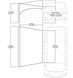 Vango AirBeam Sky Canopy 3.5m 9 Vango AirBeam Sky Canopy 3.5m -Tentify Sales Shop floorplan35 3