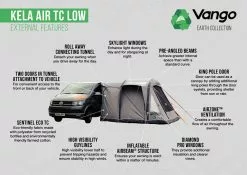 Vango Airbeam Vango Kela Air TC Low Awning (2023) -Tentify Sales Shop kela air tc low 1