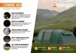 Vango Lismore 450 Poled Tent Package (2023) -Tentify Sales Shop lismore 450 infographic2