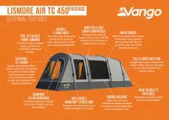 Vango Airbeam Vango Lismore Air TC 450 Tent Package (2023) -Tentify Sales Shop lismore air tc 450 package