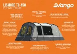 Vango Lismore TC 450 Poled Tent Package (2023) 15 Vango Lismore TC 450 Poled Tent Package (2023) -Tentify Sales Shop lismore tc 450 infographic