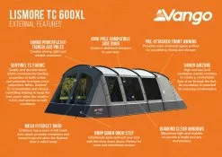 Vango Lismore TC 600XL Poled Tent Package (2023) 8 Vango Lismore TC 600XL Poled Tent Package (2023) -Tentify Sales Shop lismore tc 600xl infographic