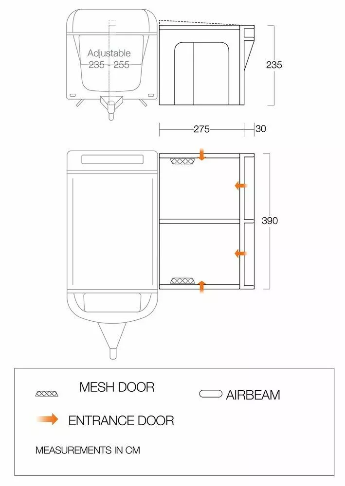 Vango Airbeam Vango Riviera Air 390 Elements All Season Caravan Awning (2023) 5 Vango Airbeam Vango Riviera Air 390 Elements All Season Caravan Awning (2023) - Image 3