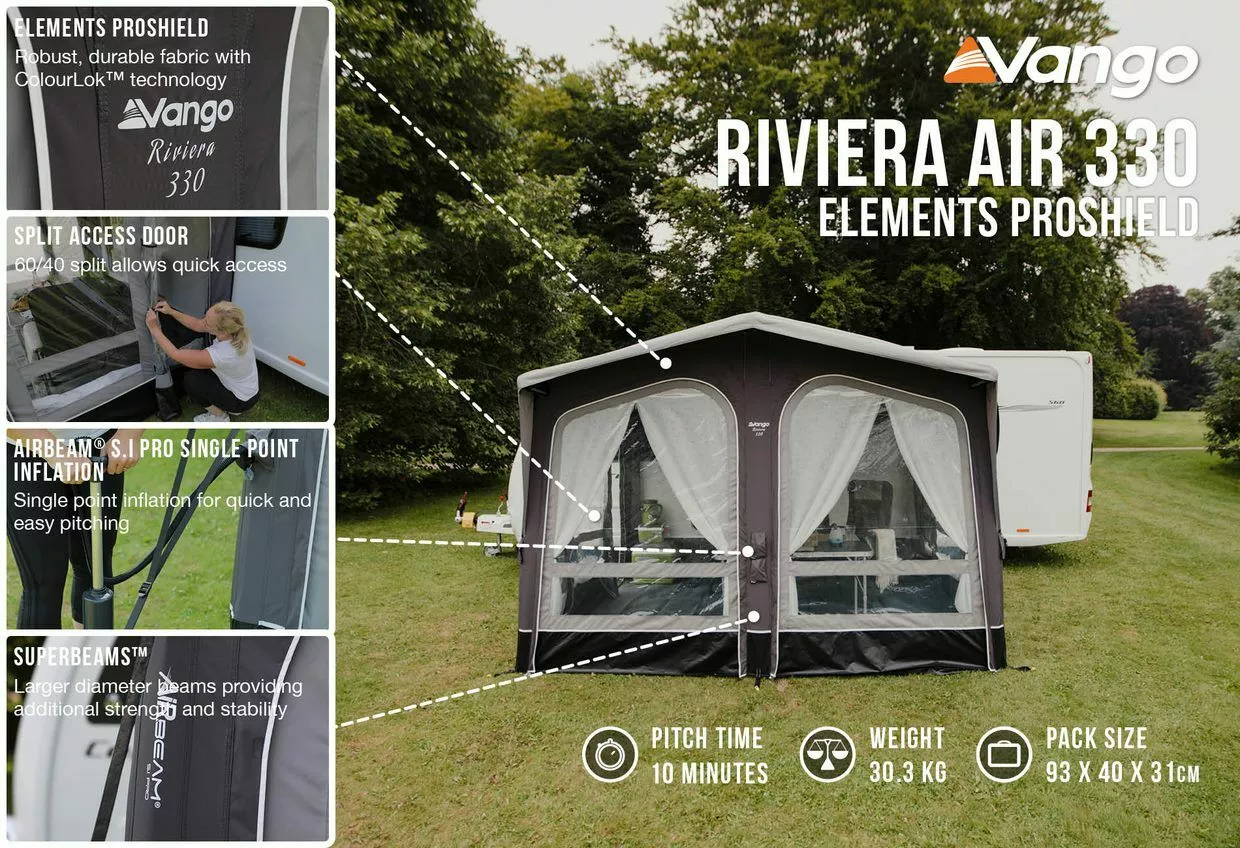 Vango Airbeam Vango Riviera Air 390 Elements ProShield Caravan Awning (2023) 6 Vango Airbeam Vango Riviera Air 390 Elements ProShield Caravan Awning (2023) - Image 5