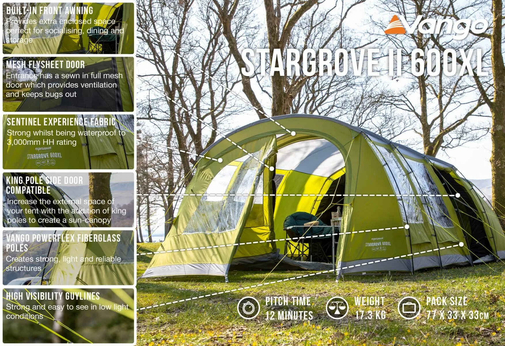 Vango Stargrove II 600xl Poled Tent (2022) 13 Vango Stargrove II 600xl Poled Tent (2022) - Image 11