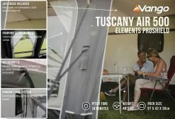Vango Airbeam Vango Tuscany Air 500 Elements Proshield Caravan Awning (2023) -Tentify Sales Shop tuscany air 500 eps in