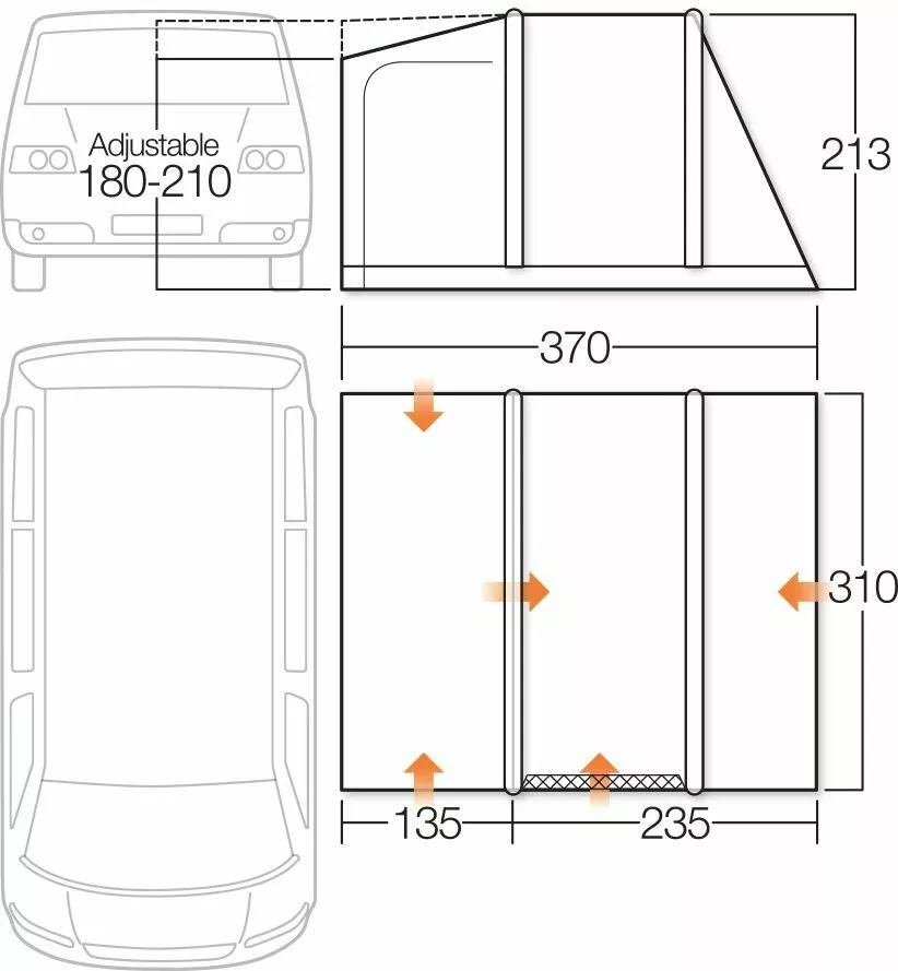 Vango Airbeam Vango Kela V Low AirAway Awning (2022) 7 Vango Airbeam Vango Kela V Low AirAway Awning (2022) - Image 5