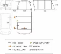Vango Airbeam Vango Galli III Low Airaway Awning (2022) 14 Vango Airbeam Vango Galli III Low Airaway Awning (2022) -Tentify Sales Shop vango 2019 awnings floorplan galli low