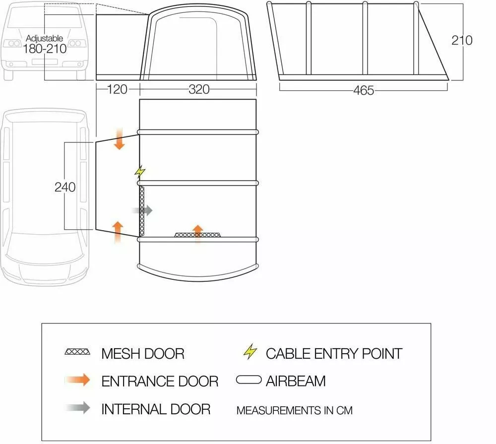 Vango Airbeam Vango Galli III Low Airaway Awning (2022) 6 Vango Airbeam Vango Galli III Low Airaway Awning (2022) - Image 4