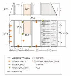 Vango Airbeam Vango Anantara IV TC 650xl Air Tent (2023) 20 Vango Airbeam Vango Anantara IV TC 650xl Air Tent (2023) -Tentify Sales Shop vango 2021 airbeam si pro floorplan anantara iii air tc 650xl 1