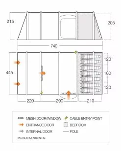 Vango Airbeam Vango Lismore Air 700DLX Tent Package (2023) -Tentify Sales Shop vango 2023 tents floorplan stargrove air 700dlx