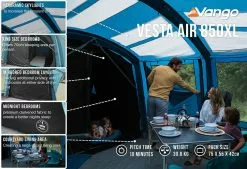 Vango Airbeam Vango Vesta Air 850xl Tent (2023) Bundle -Tentify Sales Shop vesta air 850xl low res