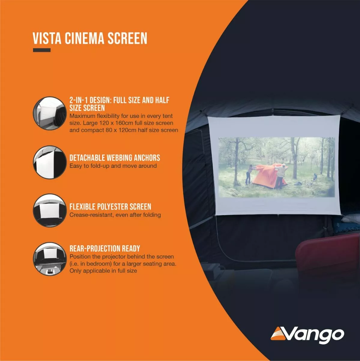 Vango Vista Cinema Screen 4 Vango Vista Cinema Screen - Image 2